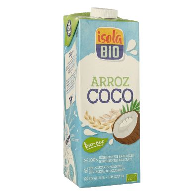 Imagen de bebida de arroz y coco bio Isola