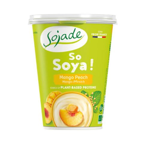 Imagen de yogur de mango y melocotón de Sojade